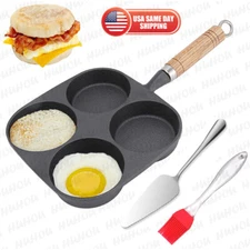 4-Cup Nonstick Egg Frying Pan Omelette Granite Mini Egg Cooker Pancake Breakfast