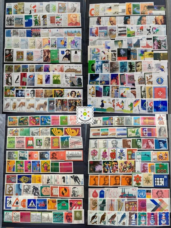 Colección de estampillas de Alemania MNH - Cada lote: 200 diferentes en conjuntos completos y individuales Foto 3 de 4