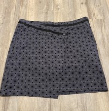 Oxford-Golfskort Damen Größe 9 marineblau und weiß Design Rock Golfkleidung