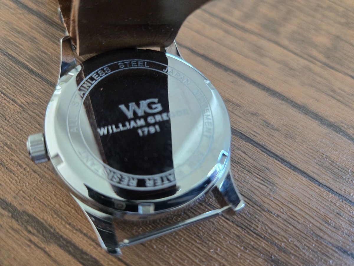 William Gregor WG 1791 Silver Dial 41 mm Quartz Day Date w 3 Straps - BWG30067 View 5