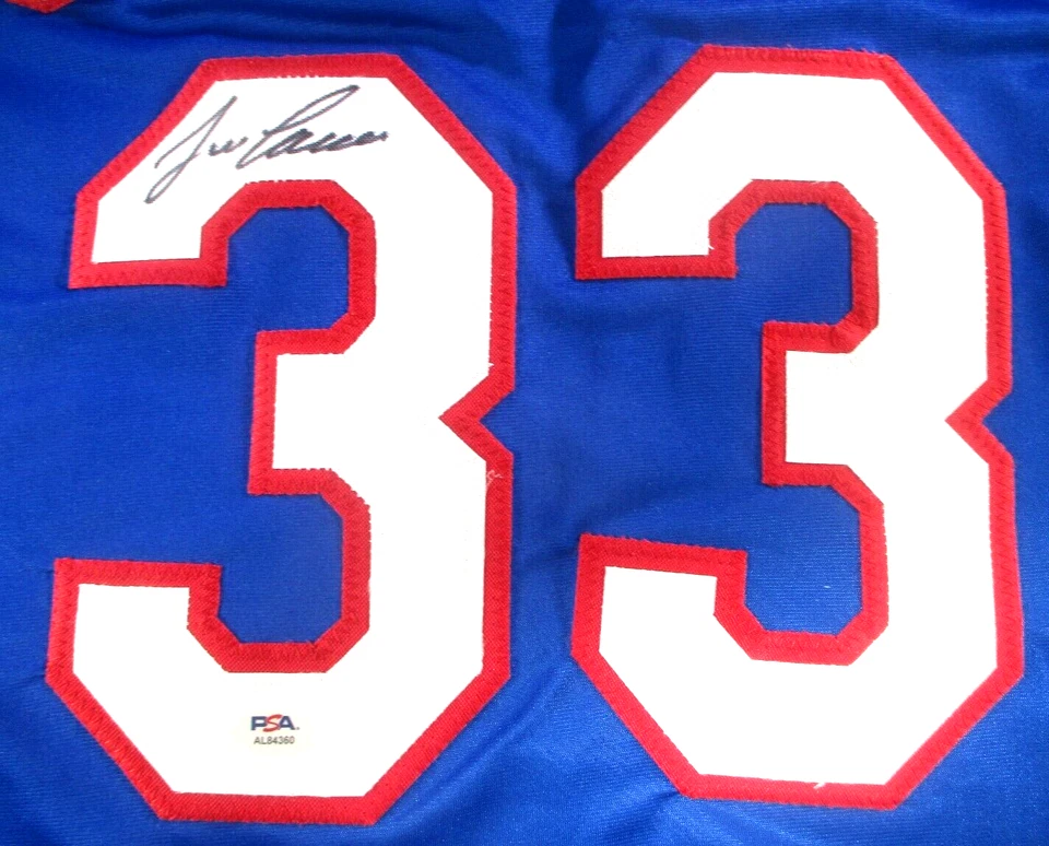 Jose Canseco / Autographed Texas Rangers Blue Custom Baseball Jersey / PSA/DNA - Image 3 of 4