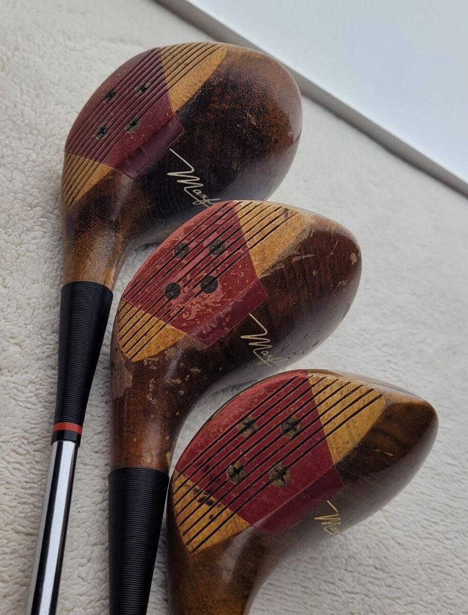 Vtg Dunlop Maxfli 1, 2, 3 Woods RH Max Power TT Dynamic Red Vtg Dunlop Maxfli 1, 2, 3 Woods RH Max Power TT Dynamic Red