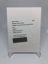 2019 Panini Select MARQUISE BROWN Jumbo Rookie Signature Swatches WHITE Prizm 🔥
