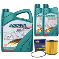MotoröL Set Addinol 5W-40 Super Light 7 Liter + ÖLfilter FüR Renault Master II