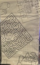 2 Pack Christmas Coloring Tablecloths- 54  x108  - Disposable- Activities  Color