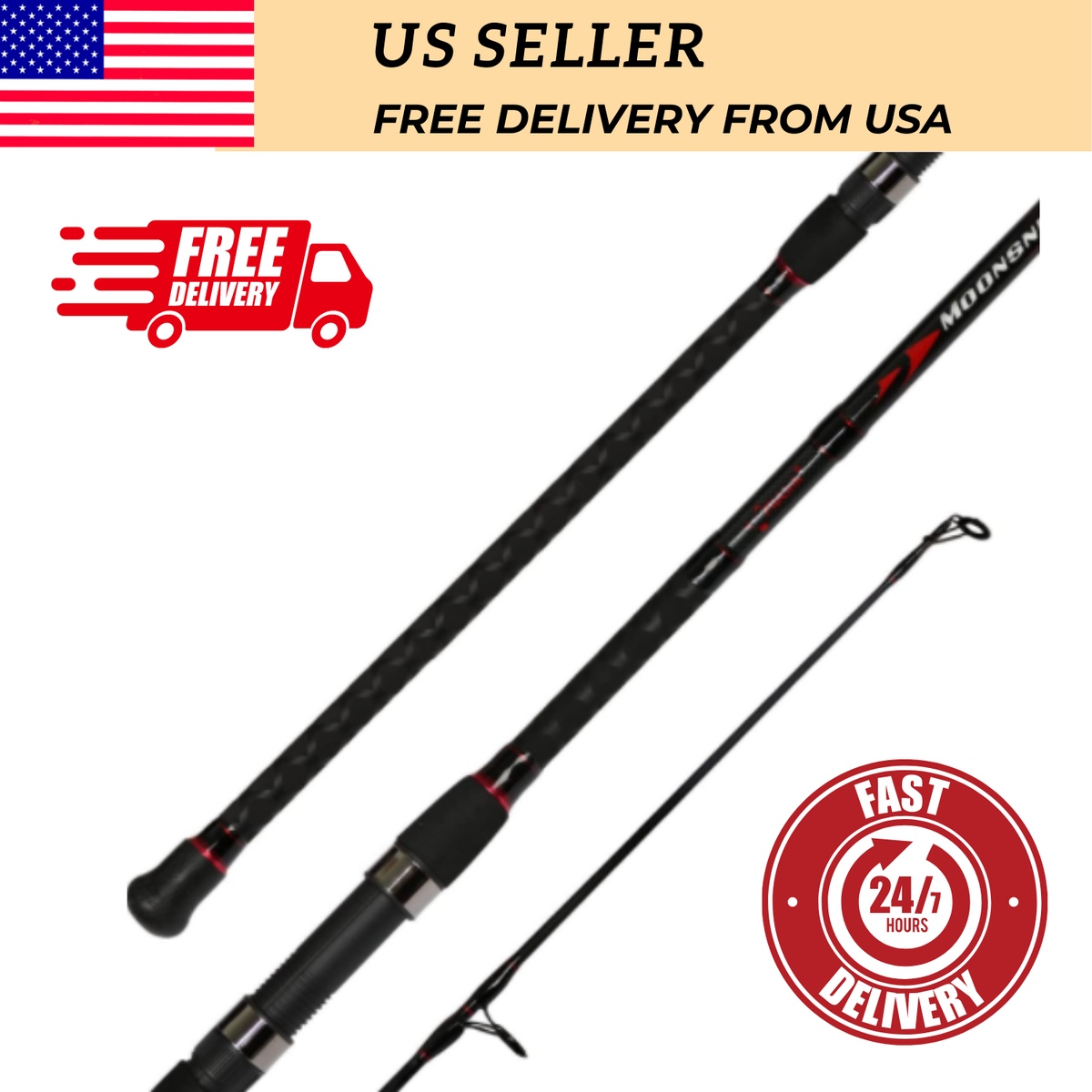Fishing Rod Piece 10ft Graphite Travel Rod Fiblink Surf Spinning