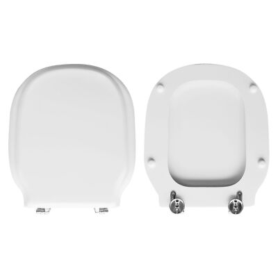 Toilet Seat Modì Globo Wood Coated in White Polyester Resin