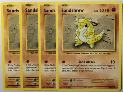 ★i0425★ POKEMON 4X SANDSHREW LV.12 54/108 XY EVOLUTIONS COMMON NEAR