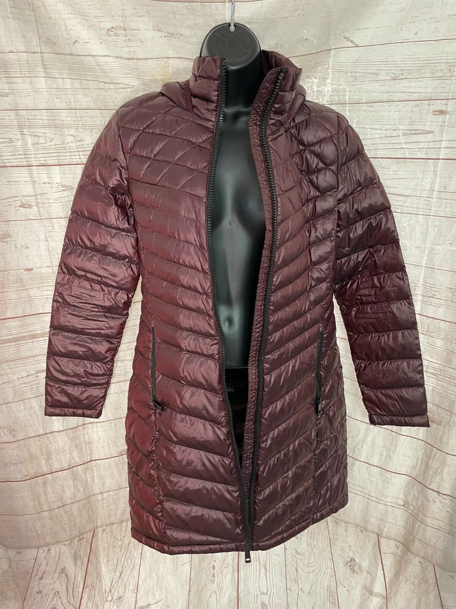 Burgundy down shop jacket women's