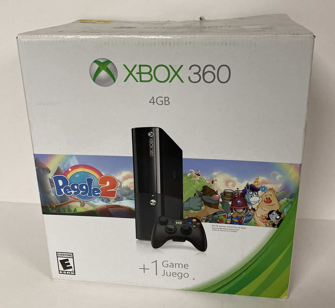 Microsoft Xbox 360 E 4GB Peggle 2 Model Console Box Only No Microsoft Xbox 360 E 4GB Peggle 2 Model Console Box Only No