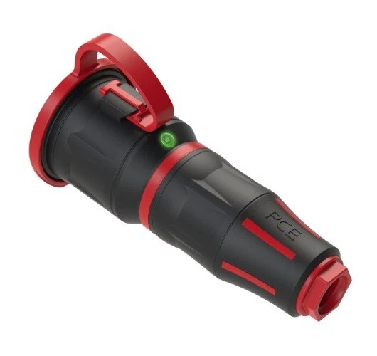 PCE Schutzkontaktkupplung mit LED-Anzeige IP54 rot TopTaurus2 Schuko 16A 250V - Bild 1 von 1