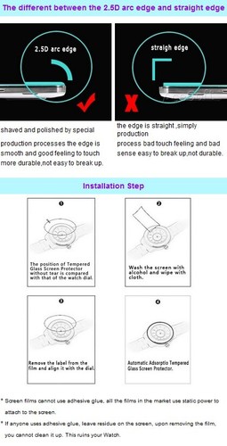 Ultra-Thin Tempered Glass Screen Protector f Samsung Galaxy Watch 5 44mm R915U - 第 4/4 張圖片
