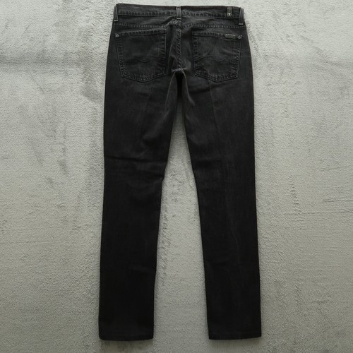7 For All Mankind Jeans Women's Size 28 Gray Low-Rise Skinny Denim 30" Inseam - Picture 9 of 16