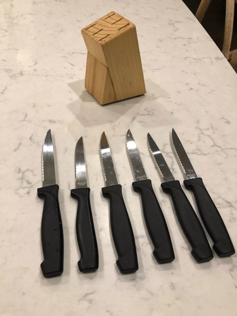 Knife Set Stainless Steel small Cutlery Kitchen Knives with wooden stand