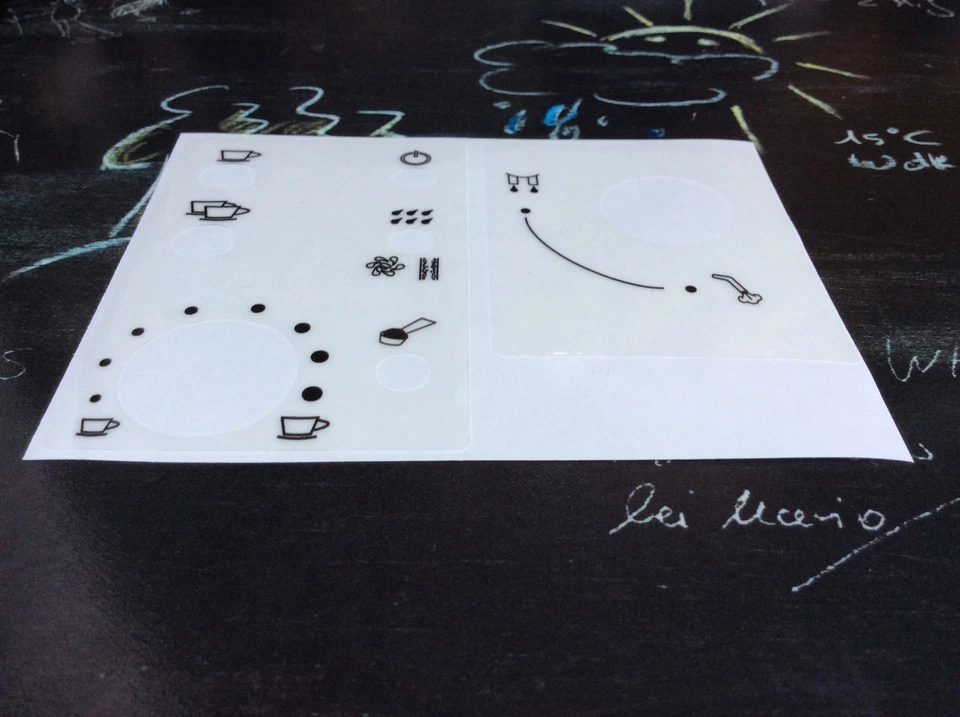 Jura Impressa E-Serie Tastensymbolaufkleber (glänzend)für lackierte Oberflächen