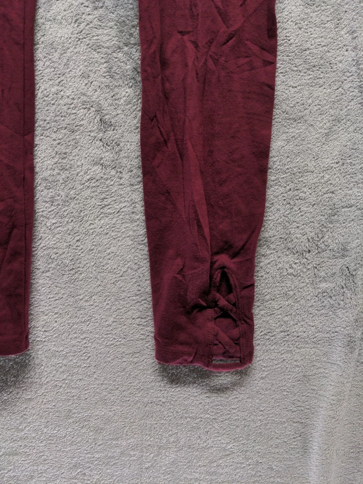 Leggings informales de tiro medio granate talla grande OLD NAVY para niñas Foto 3 de 4