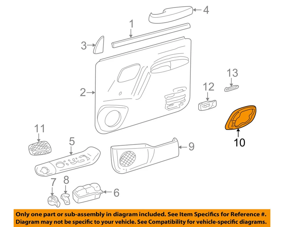 New Beige Driver Side Interior Door Handle Bezel For 95-02 Chevrolet GMC C/K Foto 4 de 4