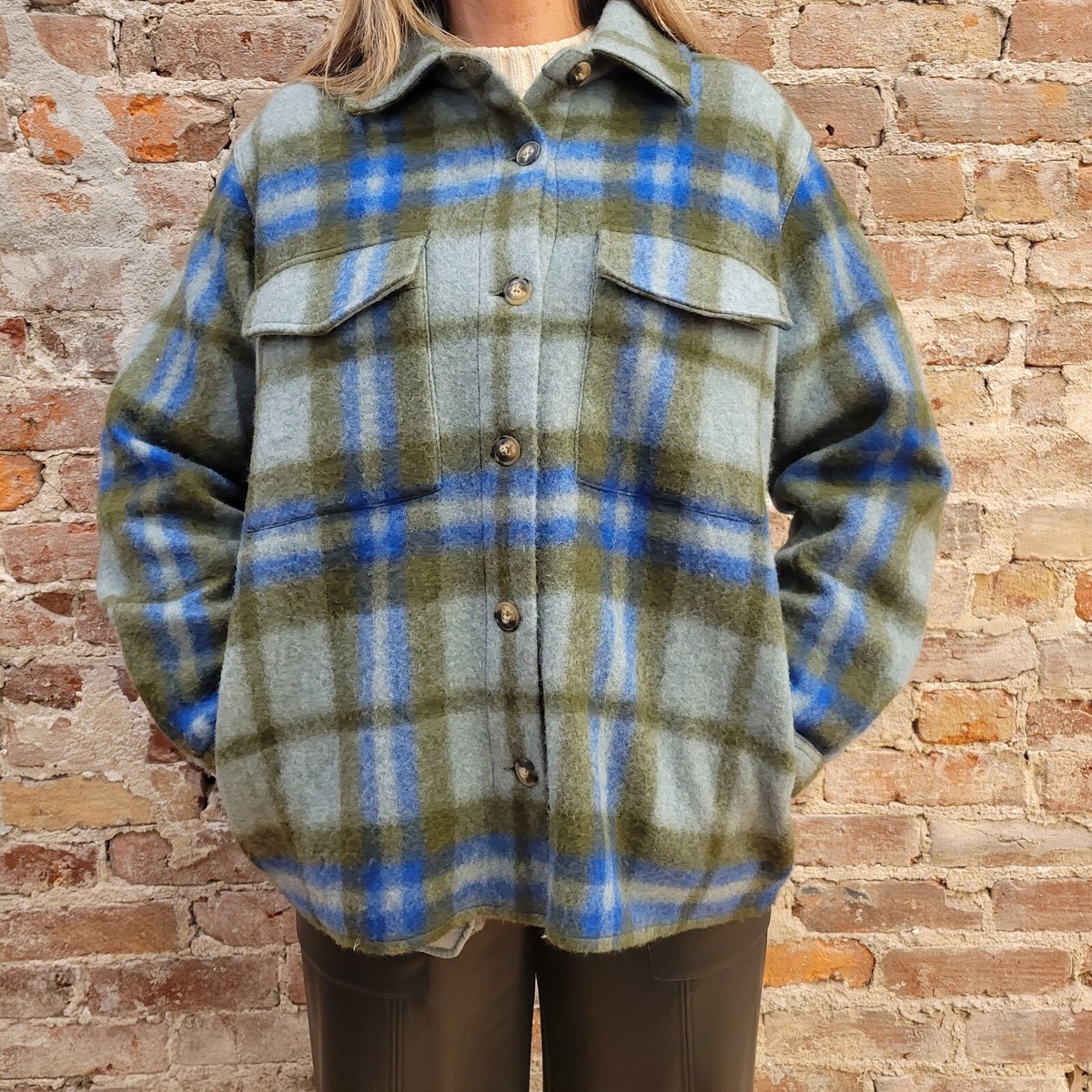 NWT Women Faherty Cotswold Shirt Jacket Oakland Plaid