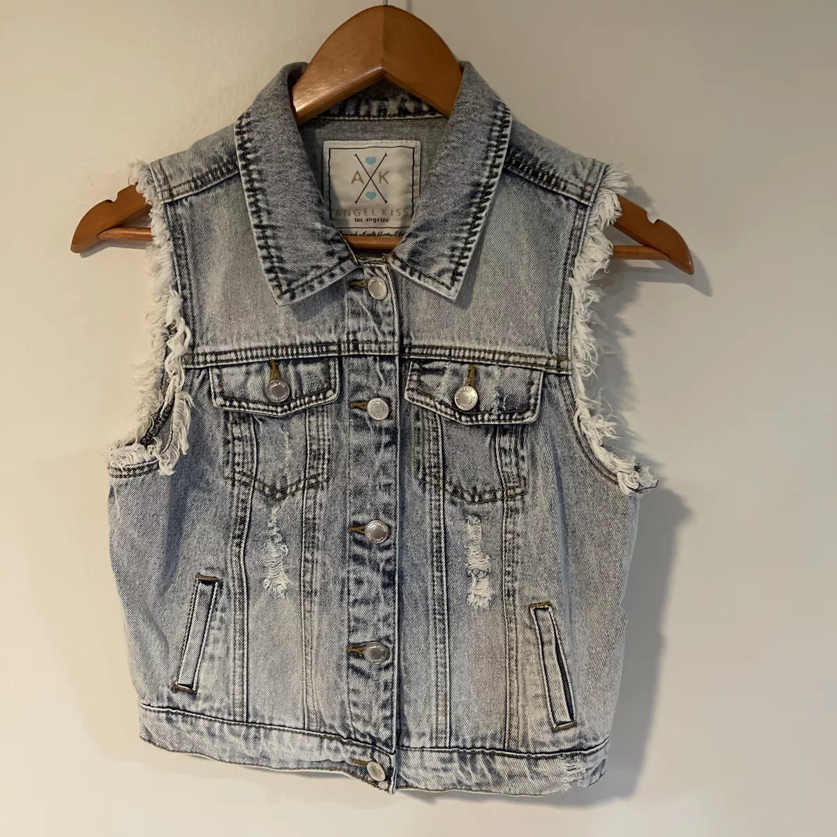 Denim vest cheap jacket womens