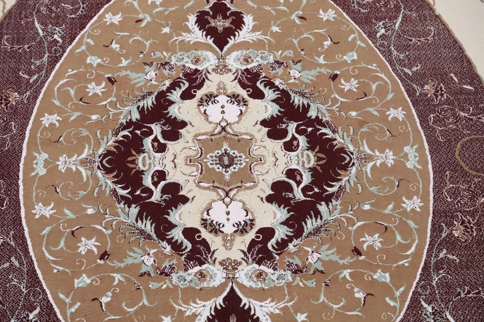 Alfombra turca estilo victoriano marfil Aubusson decoración del hogar alfombra grande 10x13 pies Foto 4 de 4