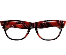Nerd Glasses 50's Class Plaid Fancy Dress Halloween Adult Costume Accessory