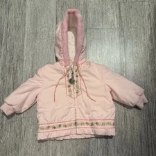 Rare Vintage Kute Kiddies Made in USA Snoveralls Toddler Girls Pink Jacket 2-3T