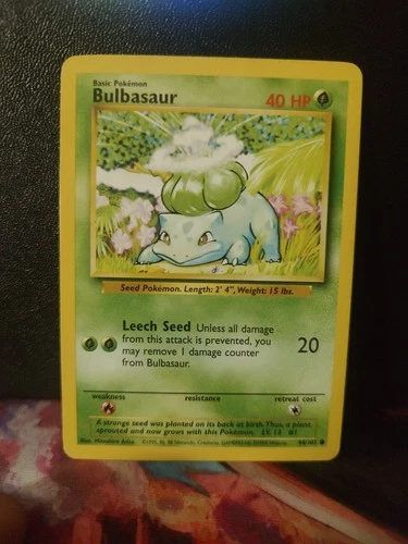 1999 Pokemon Base Set 44/102 Bulbasaur