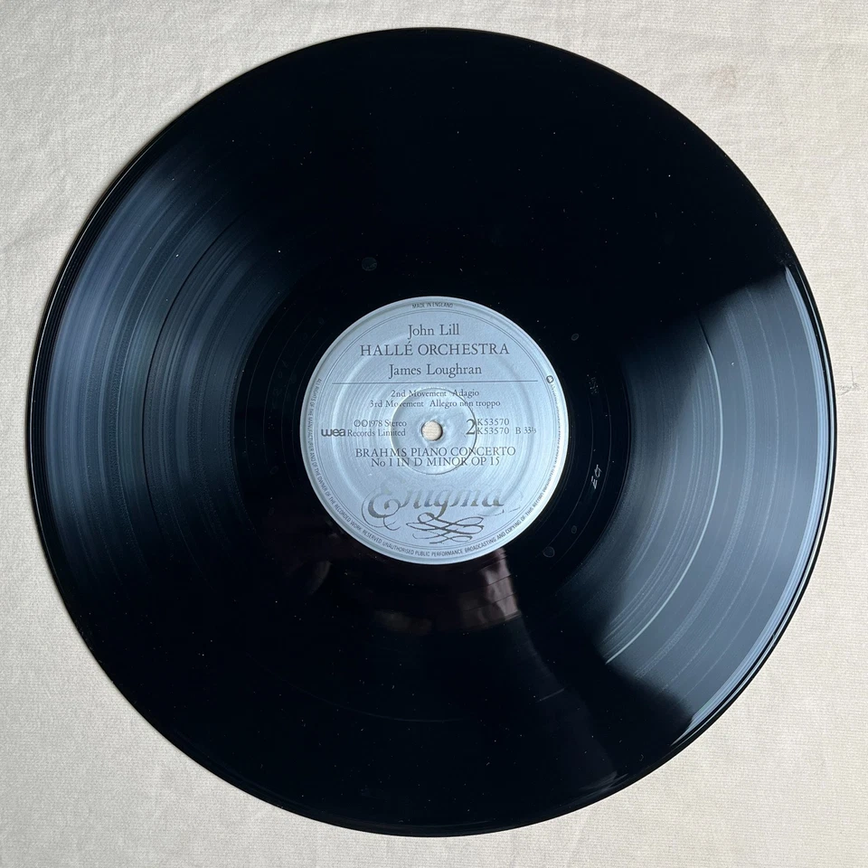 JOHN LILL Brahms: Piano Concerto 1 1978 Import Vinyl LP Enigma K53570 - VG+ - Image 4 of 4
