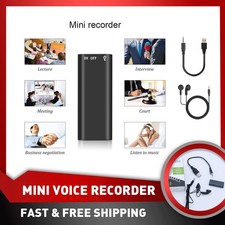 Mini Spy Hidden Audio Recorder Voice Activated Interview Office Listening Device