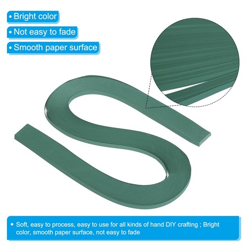 720pcs Quilling Strips Paper 5mm 21" Origami Paper for Art DIY Blackish Green - Picture 3 of 7