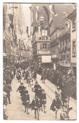 Ulm a.d. Donau Festumzug durch die Altstadt Stadtfeier ? Original Foto AK ~1910