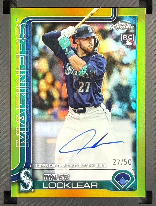 2025 Topps Chrome Tyler Locklear Rookie Auto Gold /50 #RA-TL Mariners RC