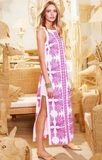 NWT LILLY PULITZER SIZE 8 ELEANORA MAXI SHIFT ROMPER *SHADY BABE* PINK BLISS🩷