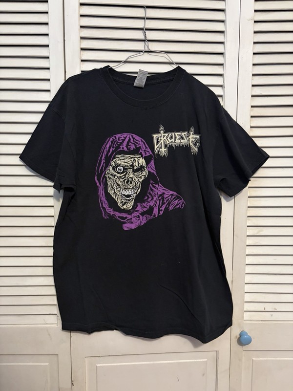 Gruesome European Tour 2020 Cancelled Black Graphic Print Crew Neck T-Shirt