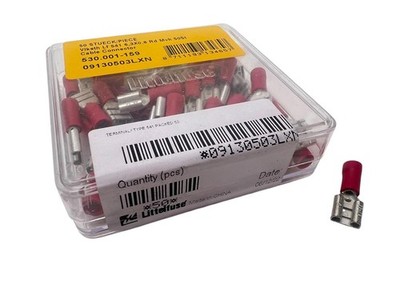 50x HELLA Kabelschuhe Kabelverbinder 6,3x0,8 530.001-159 Littelfuse