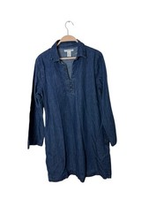 nouveau Monde cotton denim size medium shirt dress womens