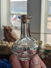 Pre Pro Mini Whiskey Decanter Bottle Advertising Grandpa's Rye Cincinnati Ohio