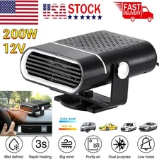 12V 200W Portable Electric Car Heater Heating Fan Defogger Defroster Demister