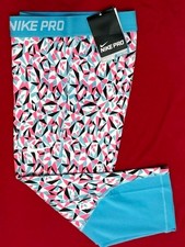 Girls Nike Pro Dri Fit Training Leggings Size Large Multicolor Nwt