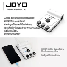 JOYO 48V Mobile Recording & Live Streaming Mixer Audio Interface Stereo XLR（OP）