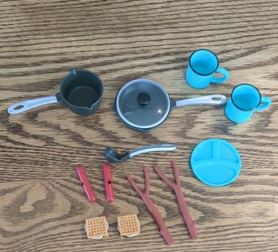 Our Generation 18'' Doll  Camping Pots Pans Smores Mugs Plate Food