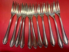 11 German Bremer Silberschmied Cocktail Dessert Forks BSF 90( 6 Inches)