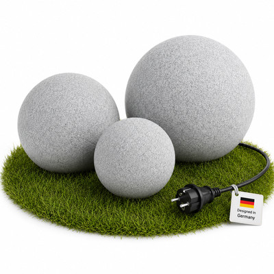 LED Kugelleuchte IP65 für Garten & Außenbereich in Granitoptik 230V
