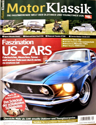 MOTOR KLASSIK 9-11+CORVETTE+MUSTANG+ROADRUNNER+TATRA T80+MERCEDES 170 S+XT 500