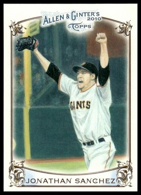 2010 Topps Allen & Ginter #AGHS13 Jonathan Sanchez Highlights Giants NM+