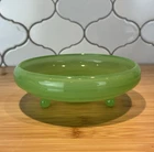 Fenton Jadeite 3 Footed Bowl Beehive Ring 6” 1930s Depression Glass Cottagecore