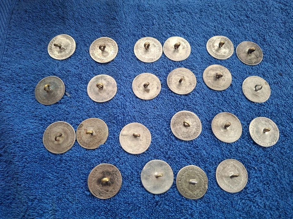 Münzknöpfe, Dachauer Tracht, Silberknöpfe,  Trachtenschmuck, Radlknöpfe - Bild 3 von 4