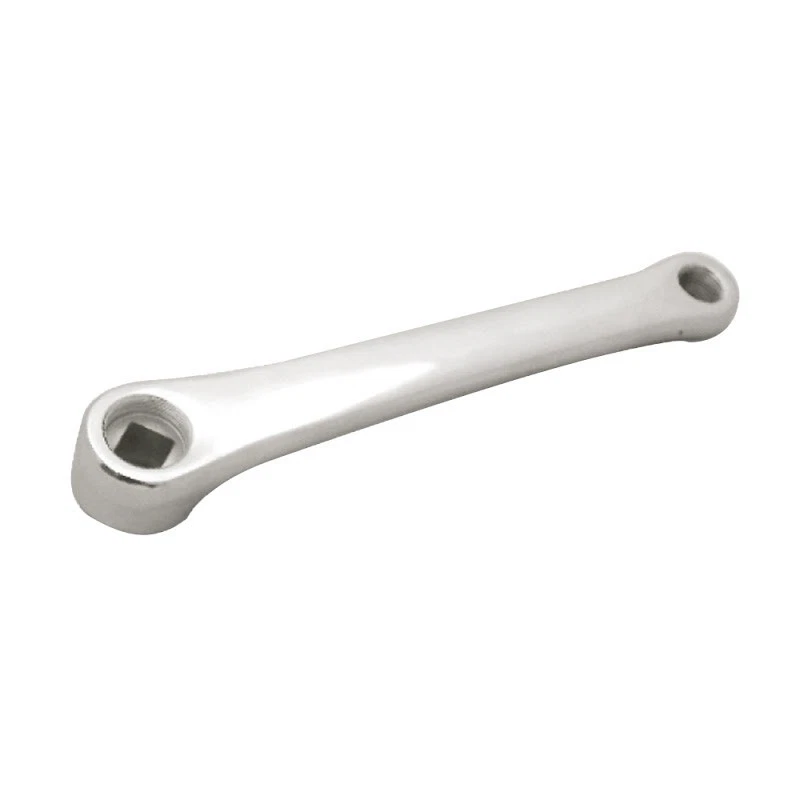 Pedivella per Bici 170mm, Guarnitura a velocità Singola in Lega di Alluminio per Pedivella Sinistra per Accessorio di Ricambio per Mountain Bike(Argento-Rombico Foro