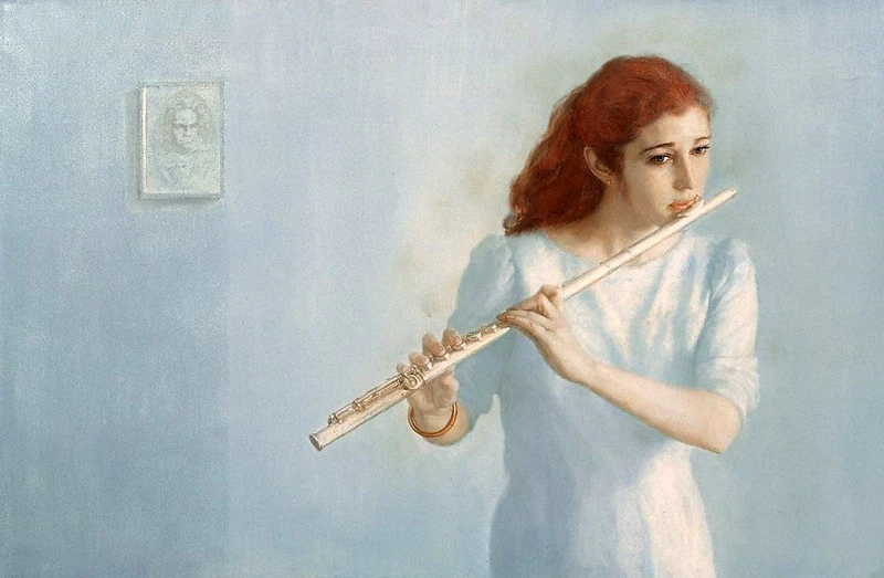 Flute Player Painting