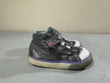 SEE KAI RUN KIDS SILVER WHITE PURPLE SNEAKERS TODDLER SIZE 5
